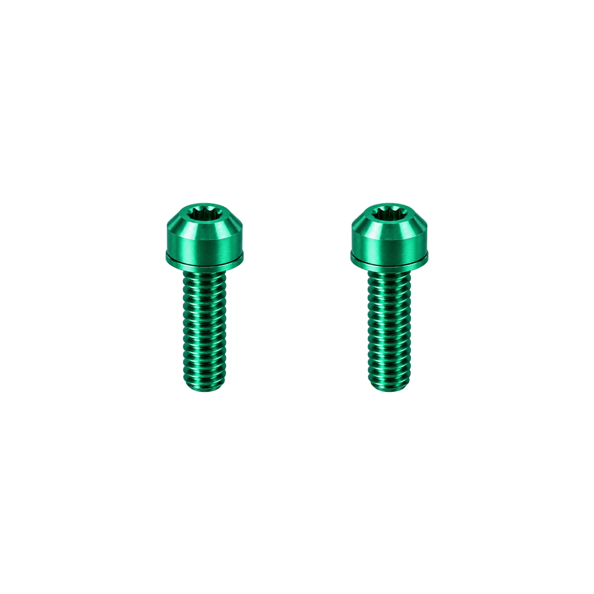 Titanium Ridea Brake Lever Clamp Bolts — Green