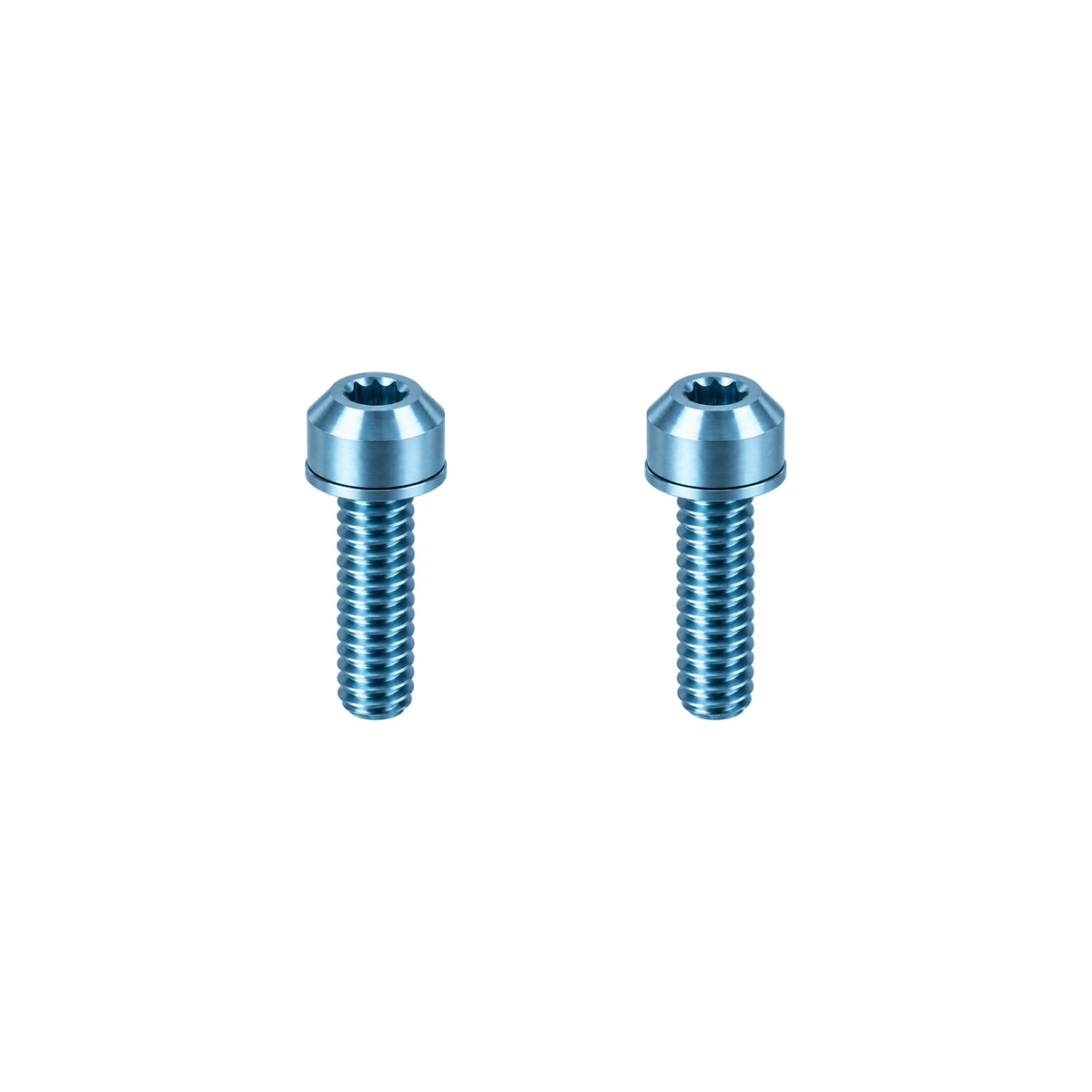 Titanium Ridea Brake Lever Clamp Bolts — Ice Blue