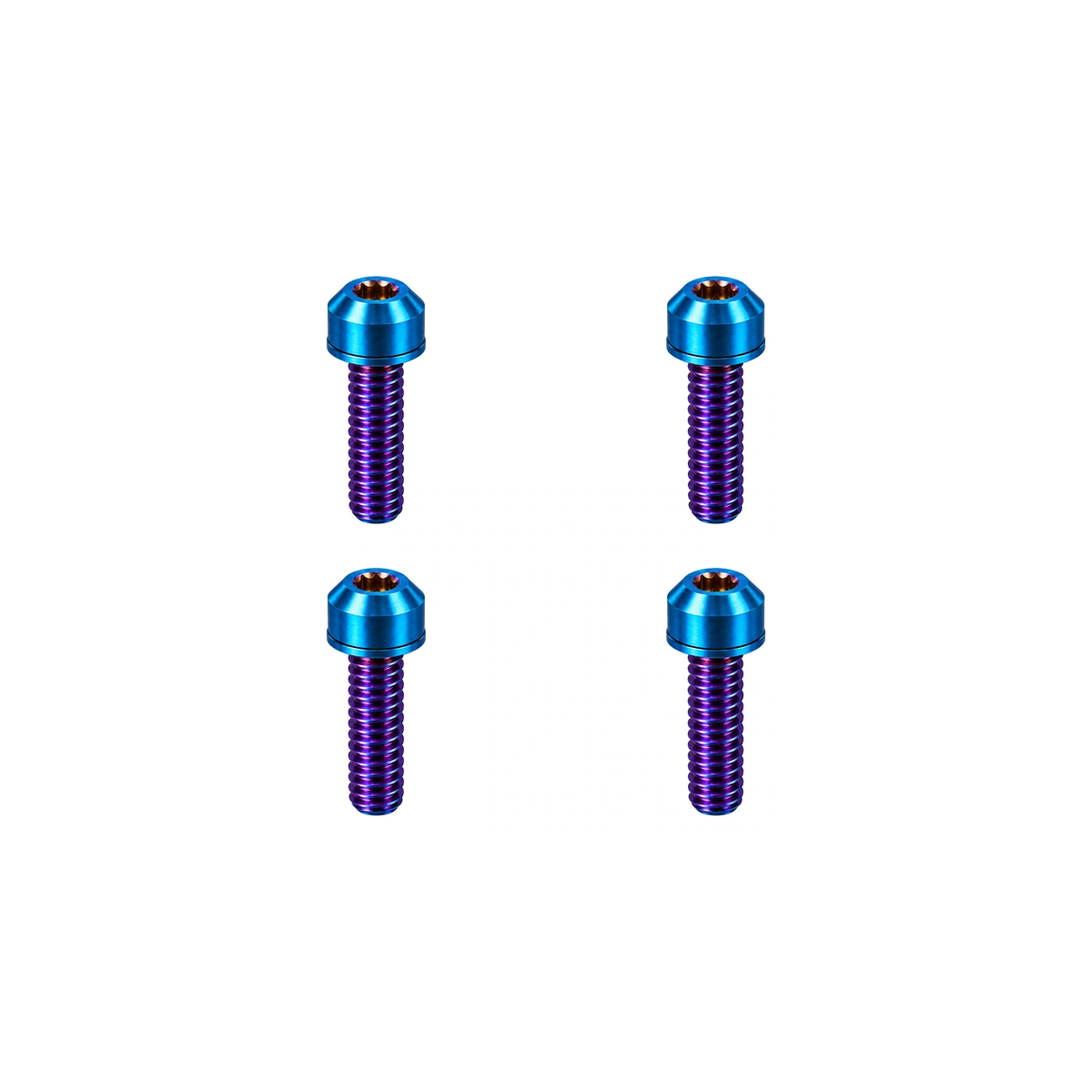 Titanium Ridea MK3 Stem Cap Bolts — Burnt Blue