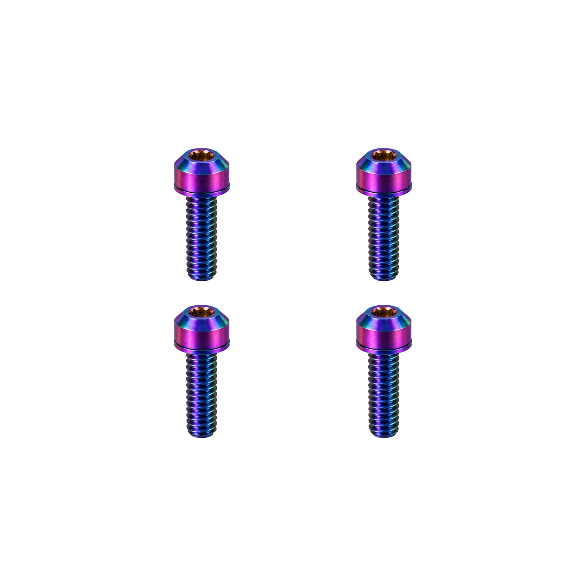 Titanium Ridea MK3 Stem Cap Bolts — Rainbow