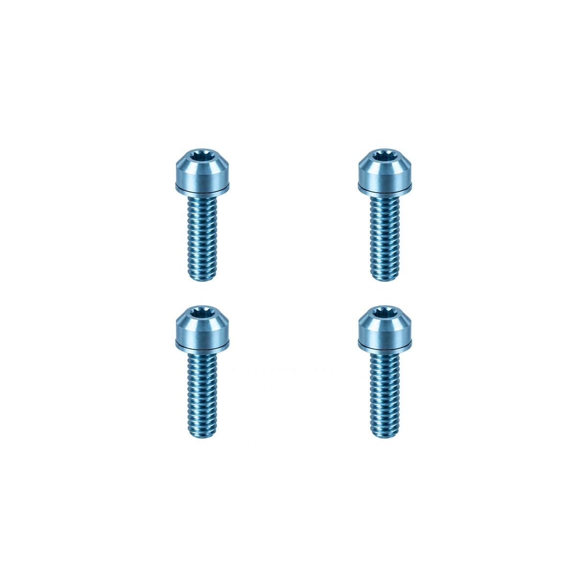 Titanium Ridea MK3 Stem Cap Bolts — Ice Blue