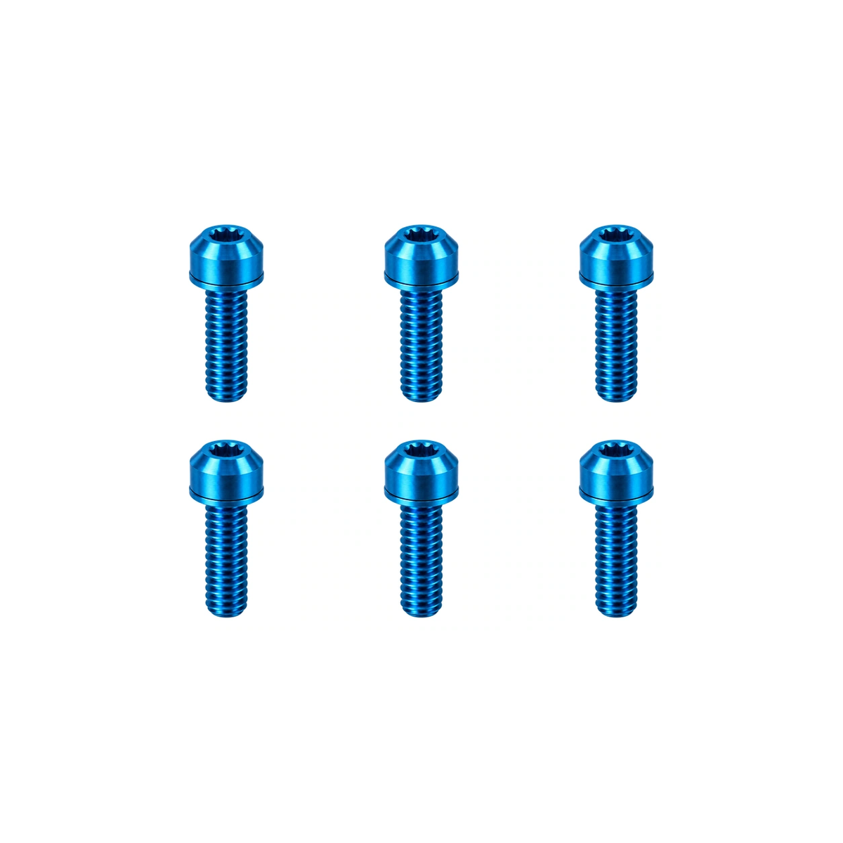Titanium Specialized Trail 35 mm Stem Bolt Set — Aqua Blue