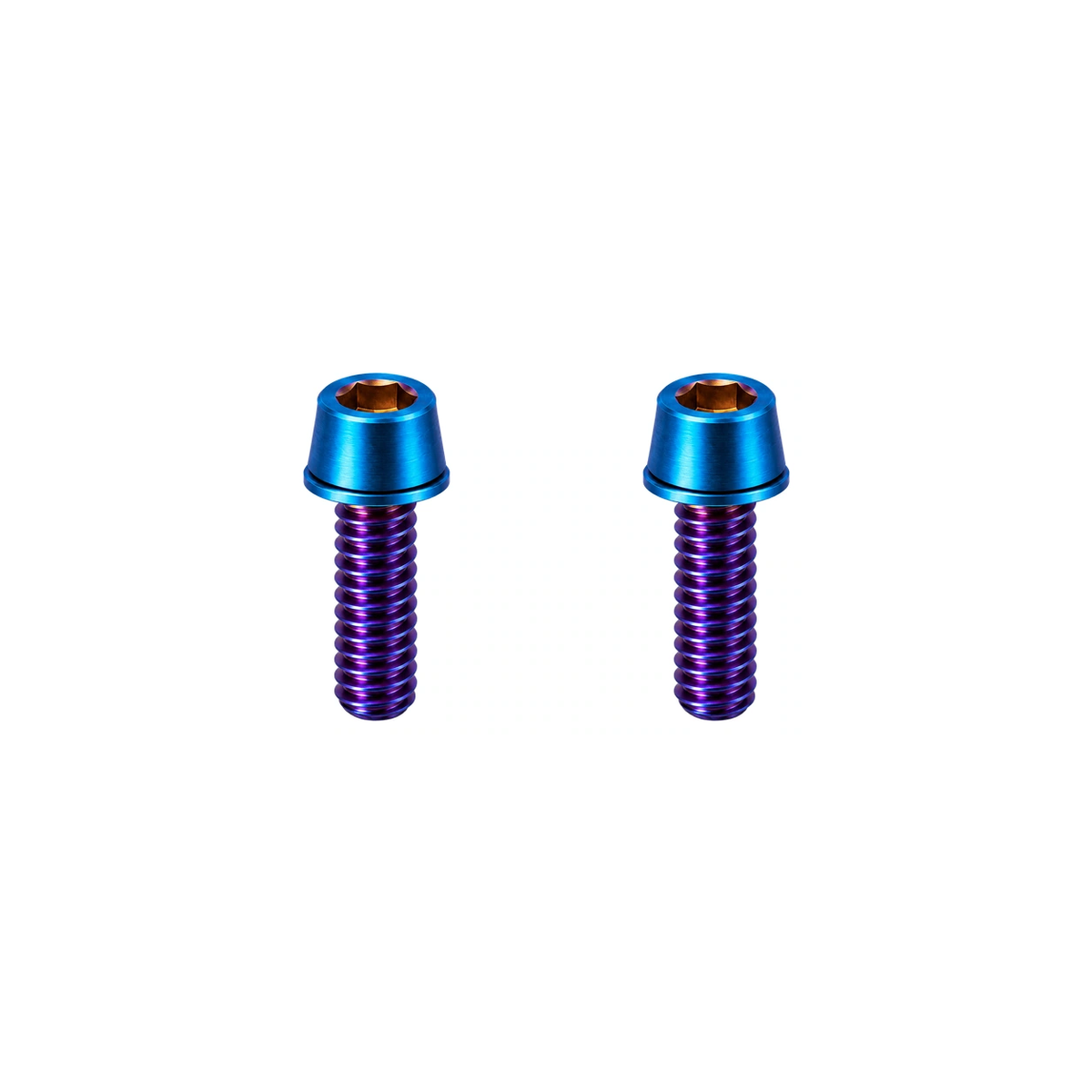 Titanium LitePro Super HollowTech Crank Bolts — Burnt Blue