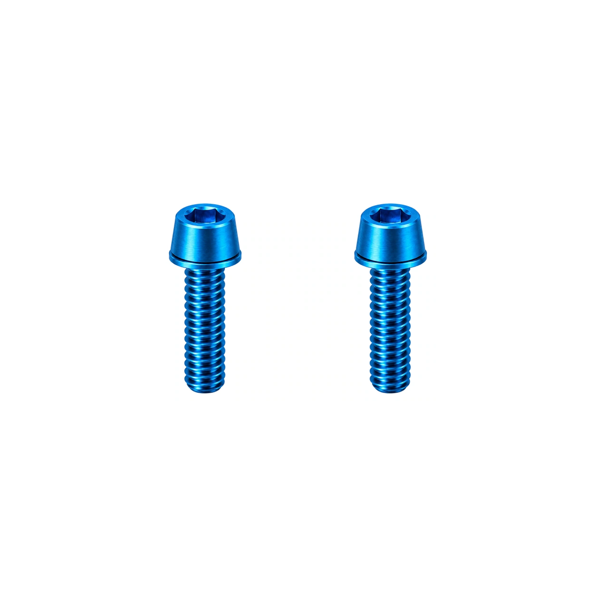 Titanium LitePro Super HollowTech Crank Bolts — Aqua Blue