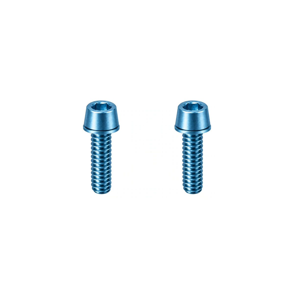 Titanium LitePro Super HollowTech Crank Bolts — Ice Blue