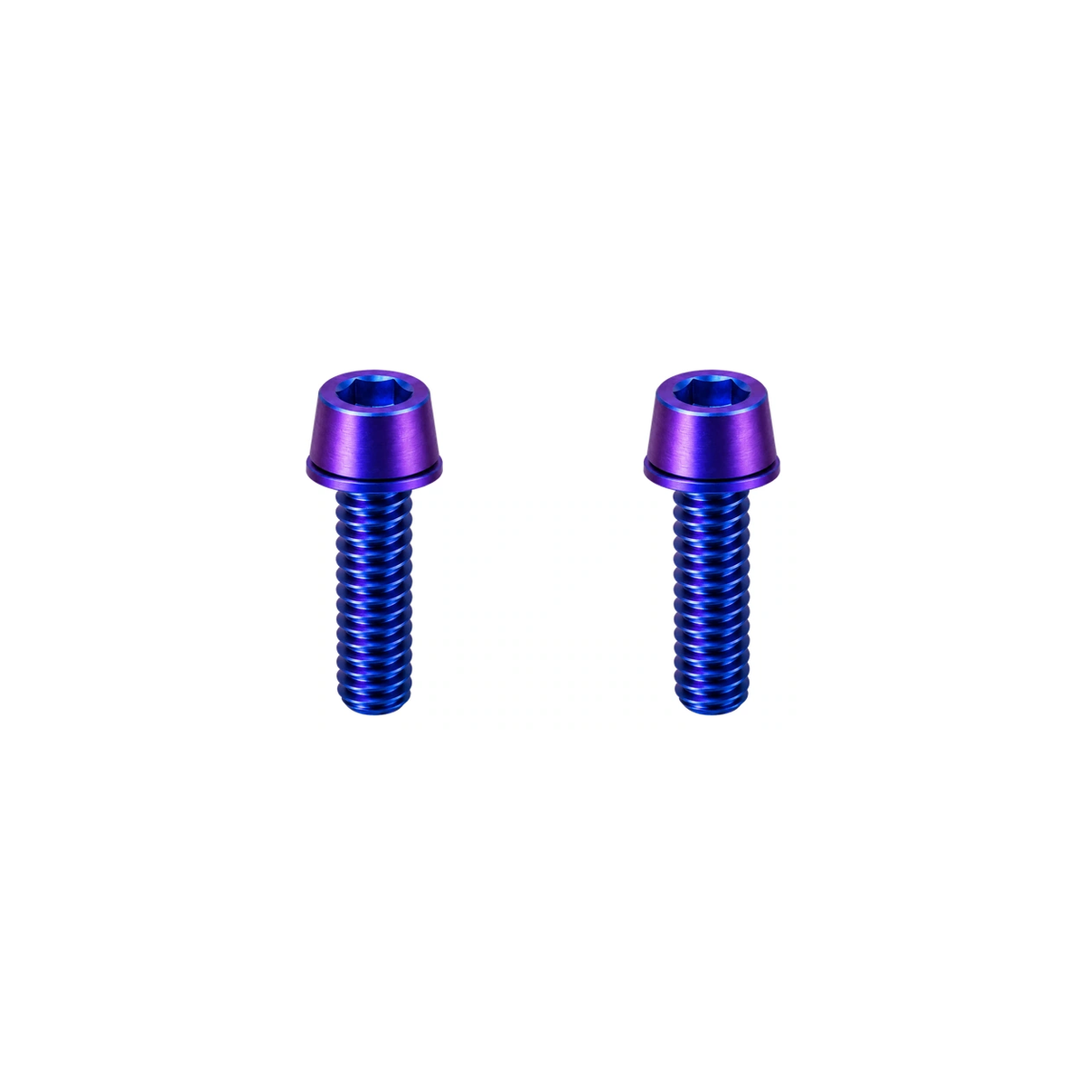 Titanium LitePro Super HollowTech Crank Bolts — Blue Purple