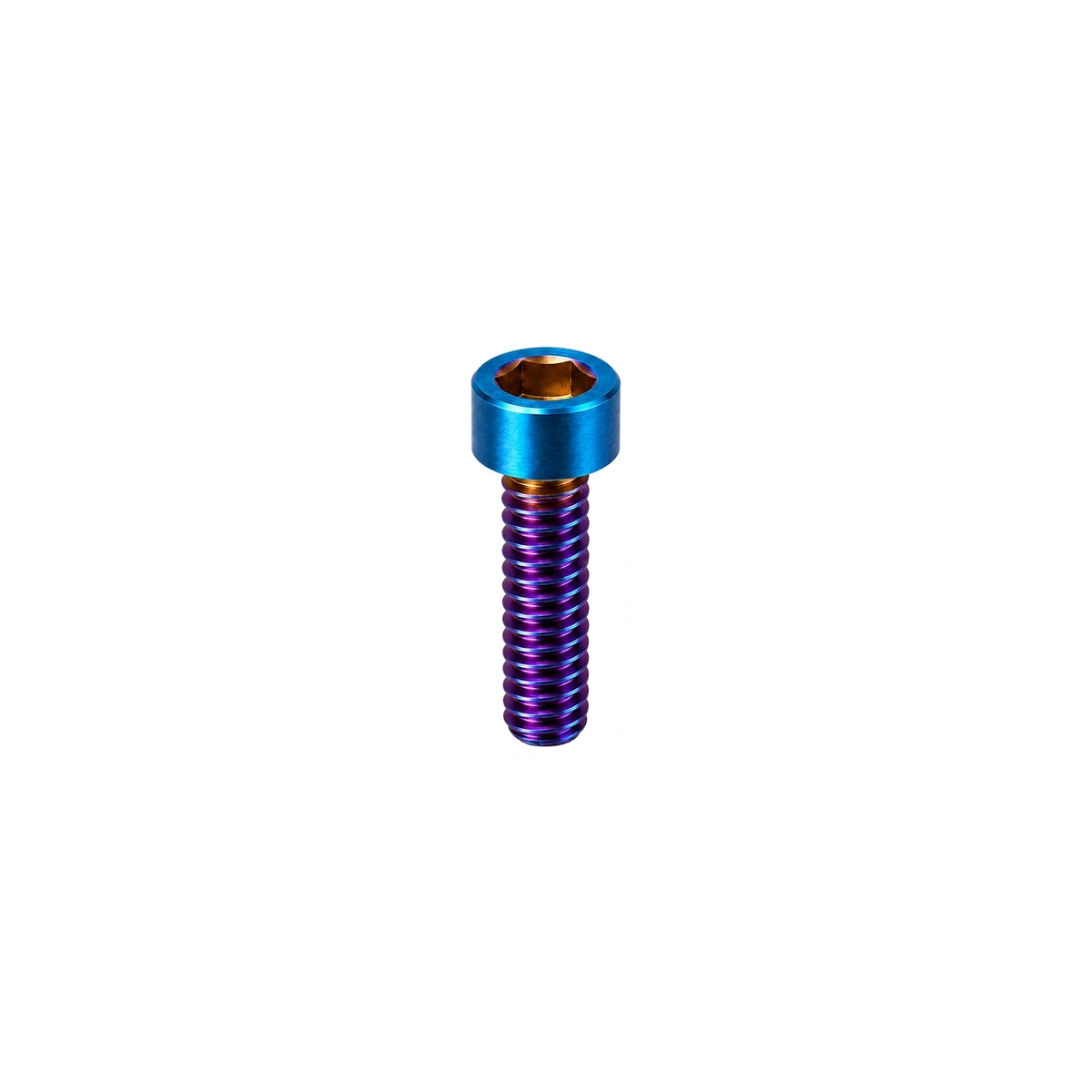 Titanium Fox Grip SL Damper Bolt — Burnt Blue