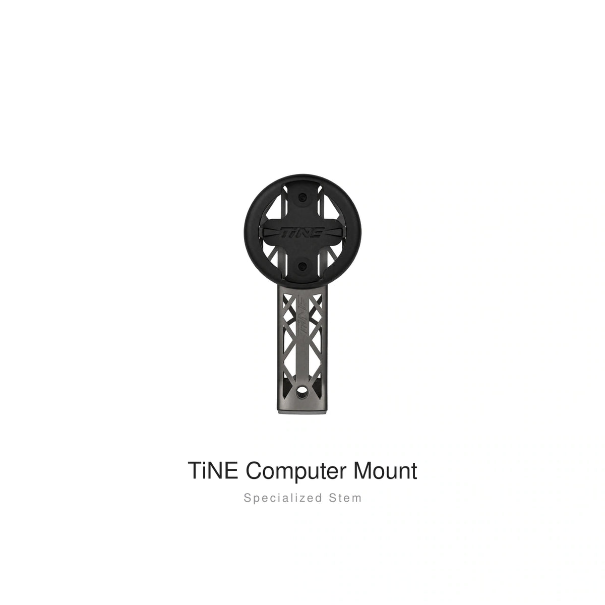 Titanium Computer Mount for Specialized Roval & Tarmac Stems, Raw Titanium
