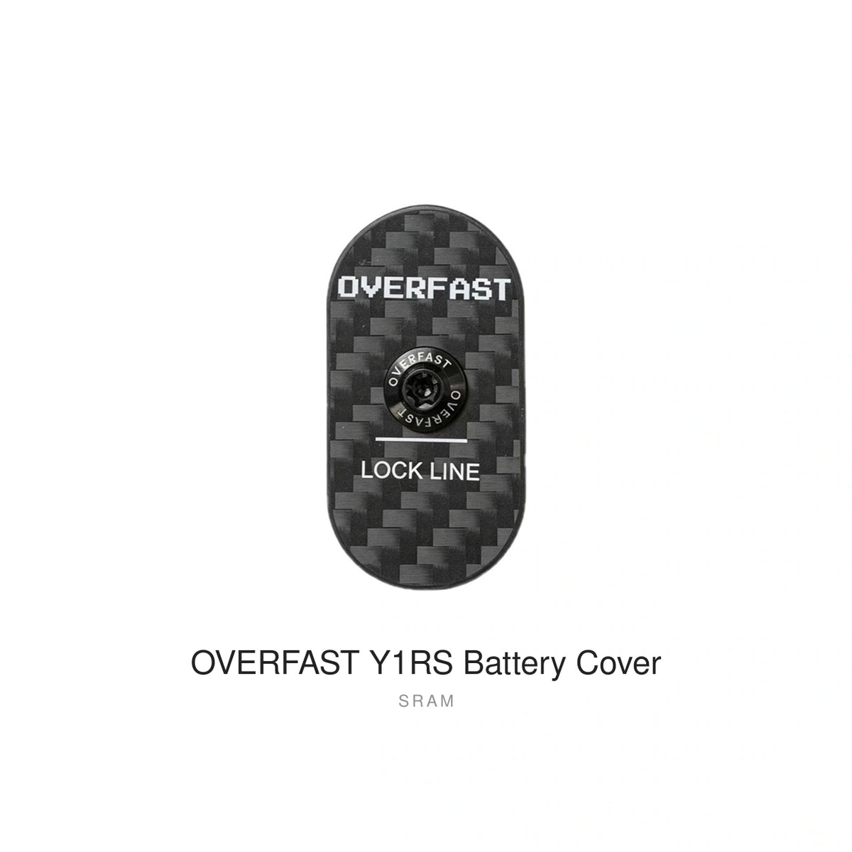 OVERFAST Carbon Fiber Battery Cover for Colnago Y1RS, Black Carbon