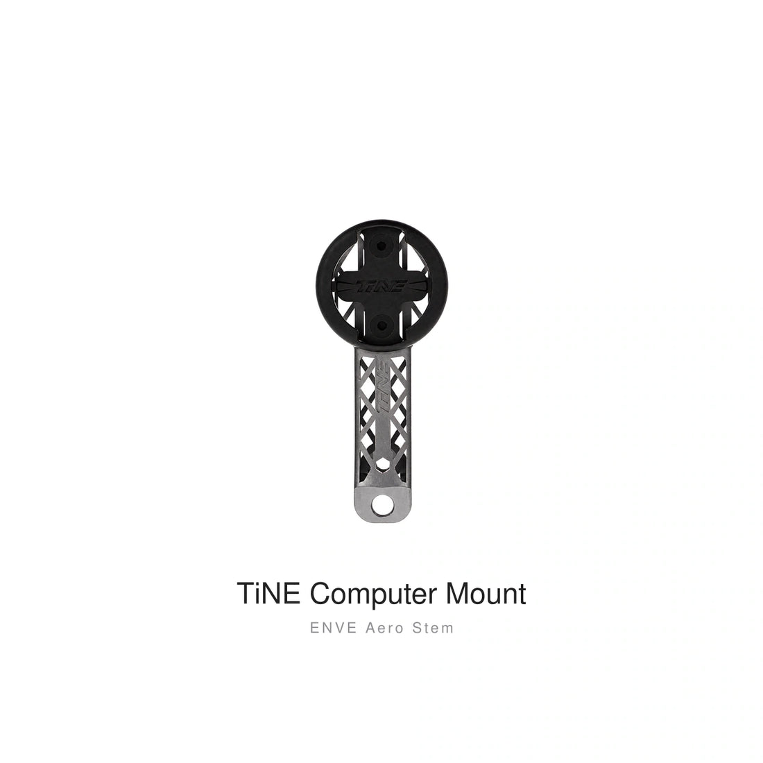 Titanium Computer Mount for ENVE Aero Stem & SES Bars — Raw Titanium