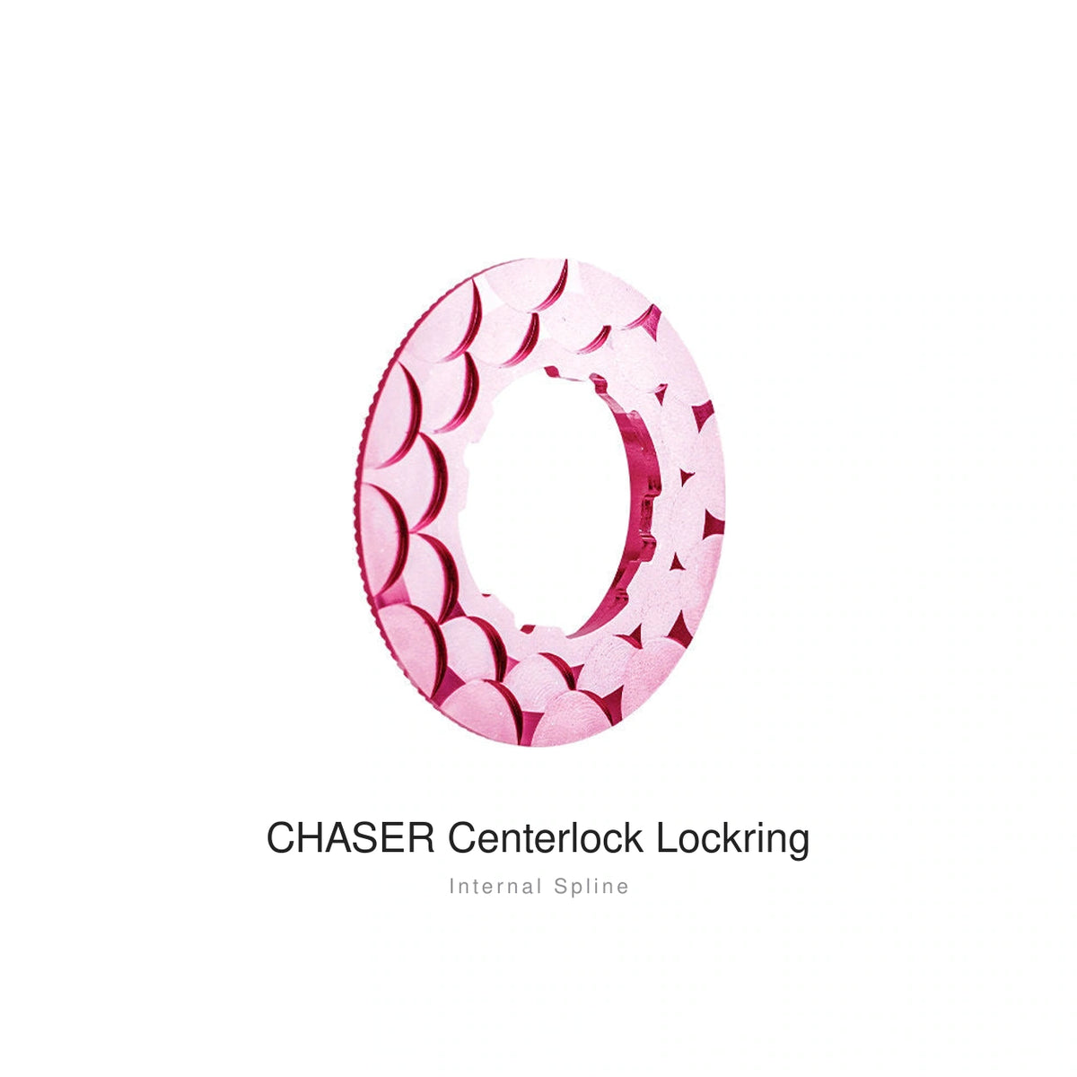 Chaser Center Lock Rotor Lockring – Internal / External Spline, Pink