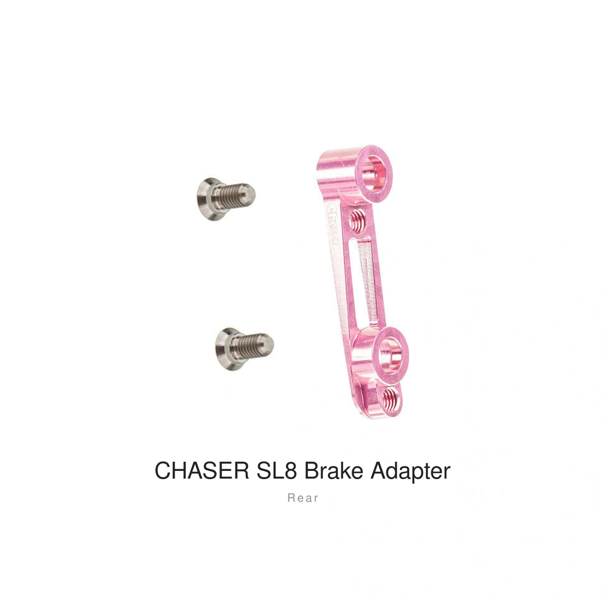Chaser SL8 / Aethos Brake Caliper Adapter with Titanium Bolts, Pink