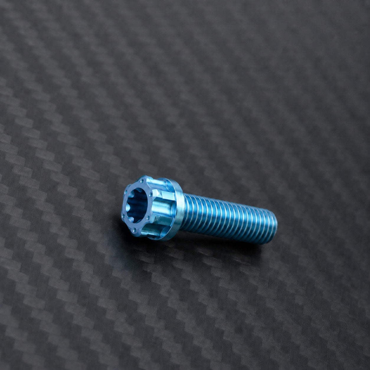 M10 Titanium Torx Flanged Head Bolt – Pitch 1.5 – Aqua Blue