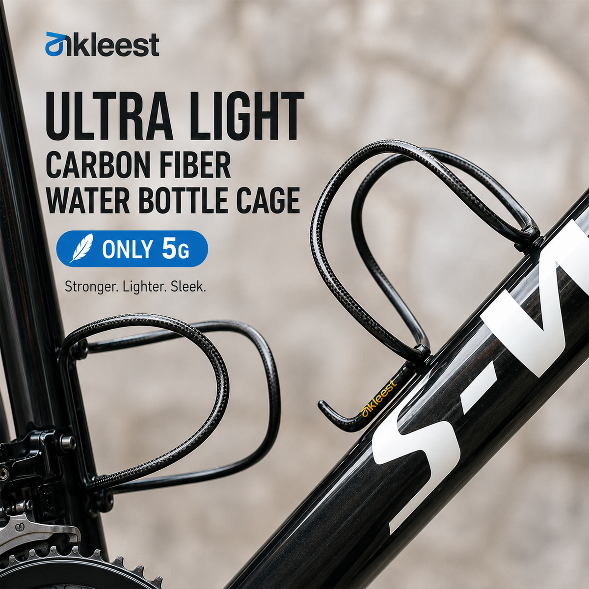 CyKleest Carbon Fiber Bottle Cage with Titanium Bolts