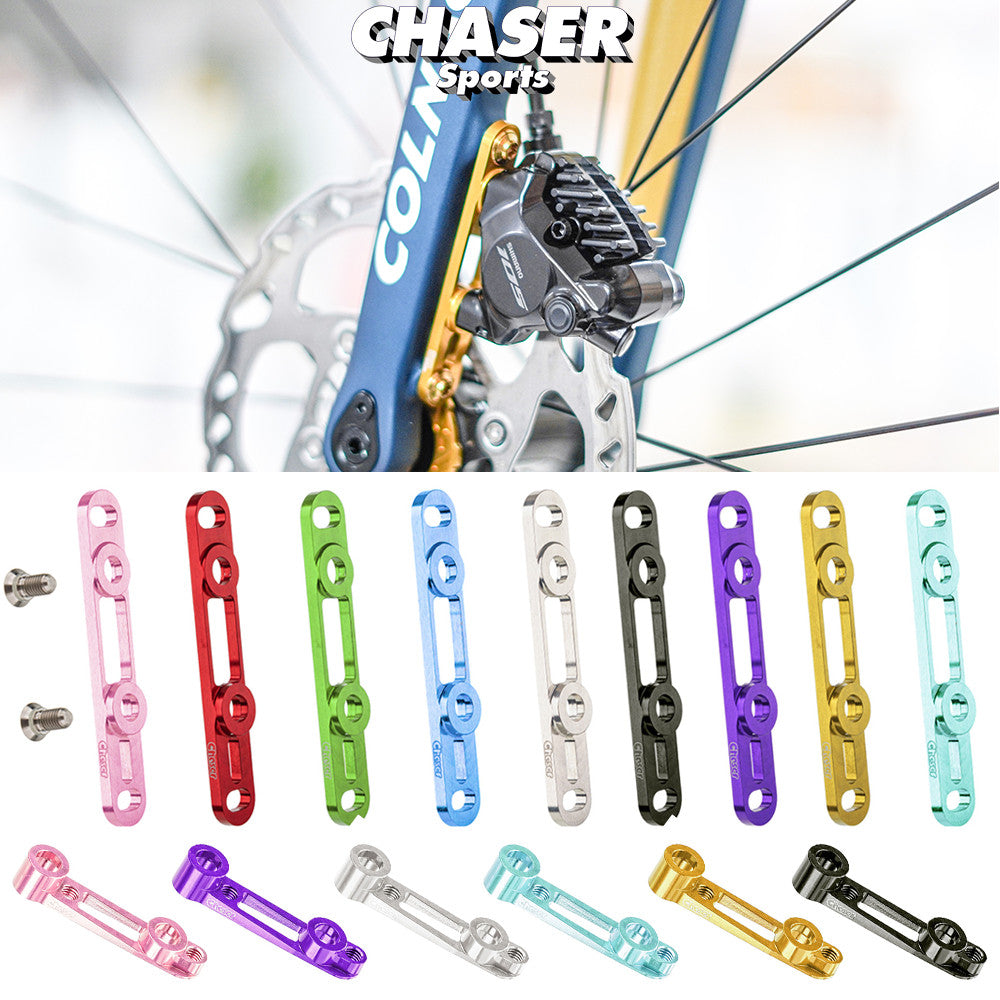 Chaser Flat-Mount Brake Caliper Adapter with Titanium Bolts