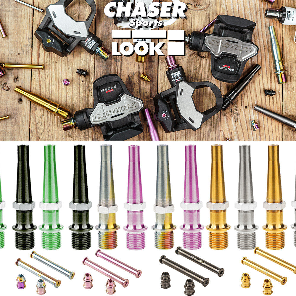 Chaser Titanium Pedal Axle Kit for LOOK KEO 2 Max / KEO Blade