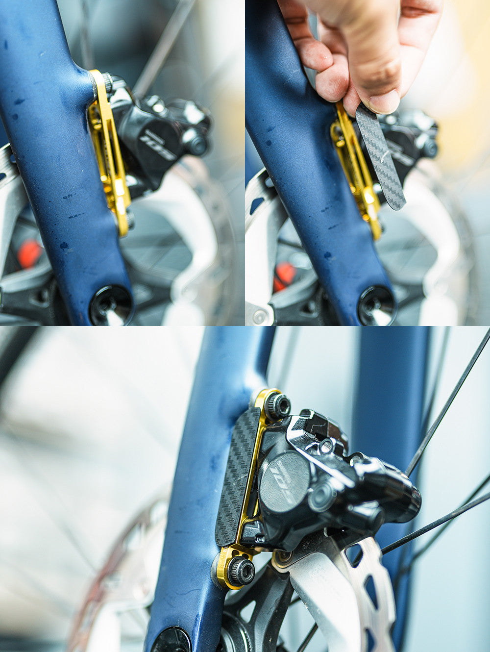 Chaser SL8 / Aethos Brake Caliper Adapter with Titanium Bolts