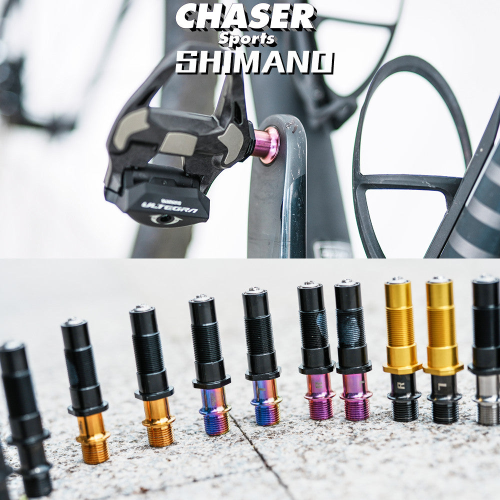 Chaser Titanium Axle Assembly for Shimano R550 / 105 / Ultegra Pedals