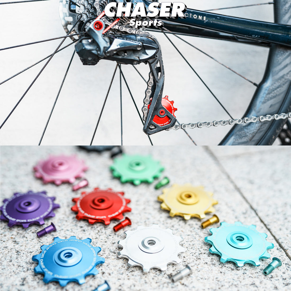 Chaser 12T Ceramic Rear Derailleur Pulley Wheel with Bolt